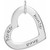 14K White Gold Posh Mommy® Engravable Heart Loop Pendant