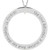 14K White Gold Posh Mommy® Engravable Forever Loop Pendant