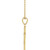 14K Yellow Gold .015 CT Natural Diamond Engravable Cross Necklace