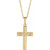 14K Yellow Gold .015 CT Natural Diamond Engravable Cross Necklace