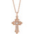 14K Rose Gold .08 CTW Natural Diamond Vintage-Inspired Cross Necklace