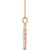 14K Rose Gold 3/4 CTW Natural Diamond French-Set Cross Necklace