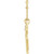 14K Yellow Gold .06 CT Diamond Dangle & Beaded Cross Necklace