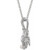 14K White Gold Cultured White Seed Pearl Buddha Hand Necklace