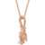 14K Rose Gold Cultured White Seed Pearl Buddha Hand Necklace