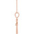 14K Rose Gold .03 CT Natural Diamond Ankh Cross Necklace