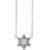 14K White Gold .03 CT Natural Diamond Star of David  Necklace