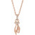 14K Rose Gold .05 CTW Natural Diamond Hand of Buddha Necklace