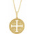 14K Yellow Gold .025 CTW Natural Diamond Jerusalem Cross Necklace