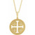 14K Yellow Gold .025 CTW Natural Diamond Jerusalem Cross Necklace