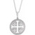 14K White Gold .025 CTW Natural Diamond Jerusalem Cross Necklace