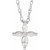 14K White Gold 1/6 CTW Natural Diamond Cross Necklace