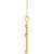 14K Yellow Gold Natural Onyx Cross Necklace