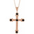 14K Rose Gold Natural Onyx Cross Necklace