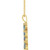 14K Yellow Gold Natural Aquamarine Cross Necklace