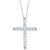 14K White Gold 1/2 CTW Natural Diamond French-Set Cross Necklace