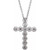 14K White Gold 1/4 CTW Natural Diamond Cross Necklace