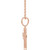 14K Rose Gold .06 CTW Natural Diamond Cluster Cross Necklace
