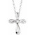 14K White Gold .015 CTW Natural Diamond Cross Necklace