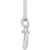 14K White Gold .015 CTW Natural Diamond Cross Necklace