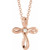 14K Rose Gold .015 CTW Natural Diamond Cross Necklace