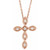 14K Rose Gold .08 CTW Natural Diamond Cross Necklace