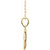 14K Yellow Gold  .03 CTW Natural Diamond Hamsa Necklace