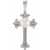 14K White Gold Cultured White Freshwater Pearl Cross Pendant