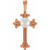 14K Rose Gold Cultured White Freshwater Pearl Cross Pendant