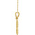 14K Yellow Gold .04 CTW Natural Diamond Cross Rope Necklace