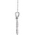14K White Gold .04 CTW Natural Diamond Cross Rope Necklace