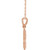 14K Rose Gold .04 CTW Natural Diamond Cross Rope Necklace