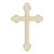 14K Yellow Gold 1/4 CTW Natural Diamond Cross Pendant