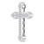 14K White Gold 1/4 CTW Natural Diamond Cross Pendant