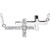 14K White Gold 1/5 CTW Natural Diamond Double Sideways Cross Necklace