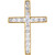 14K Yellow Gold 1 3/8 CTW Diamond Cross Pendant