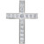 14K White Gold 1 3/8 CTW Diamond Cross Pendant