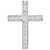 14K White Gold 1 3/8 CTW Diamond Cross Pendant