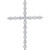 14K White Gold 1 CTW Natural Diamond Cross Pendant