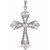 14K White Gold 5/8 CTW Natural Diamond Cross Pendant