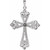 14K White Gold 5/8 CTW Natural Diamond Cross Pendant