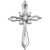 14K White Gold 1/6 CTW Natural Diamond Cross Pendant