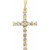 14K Yellow Gold 3/4 CTW Natural Diamond Cross Pendant