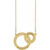 14K Yellow Gold Engravable Interlocking Circles Necklace