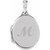 14K White Gold Engravable Oval Locket