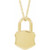 14K Yellow Gold Engravable Lock Necklace