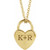 14K Yellow Gold Engravable Heart Lock Necklace