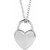 14K White Gold Engravable Heart Lock Necklace
