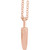 14K Rose Gold Engravable Heart Lock Necklace