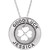 14K White Gold Engravable Good Luck Token Necklace